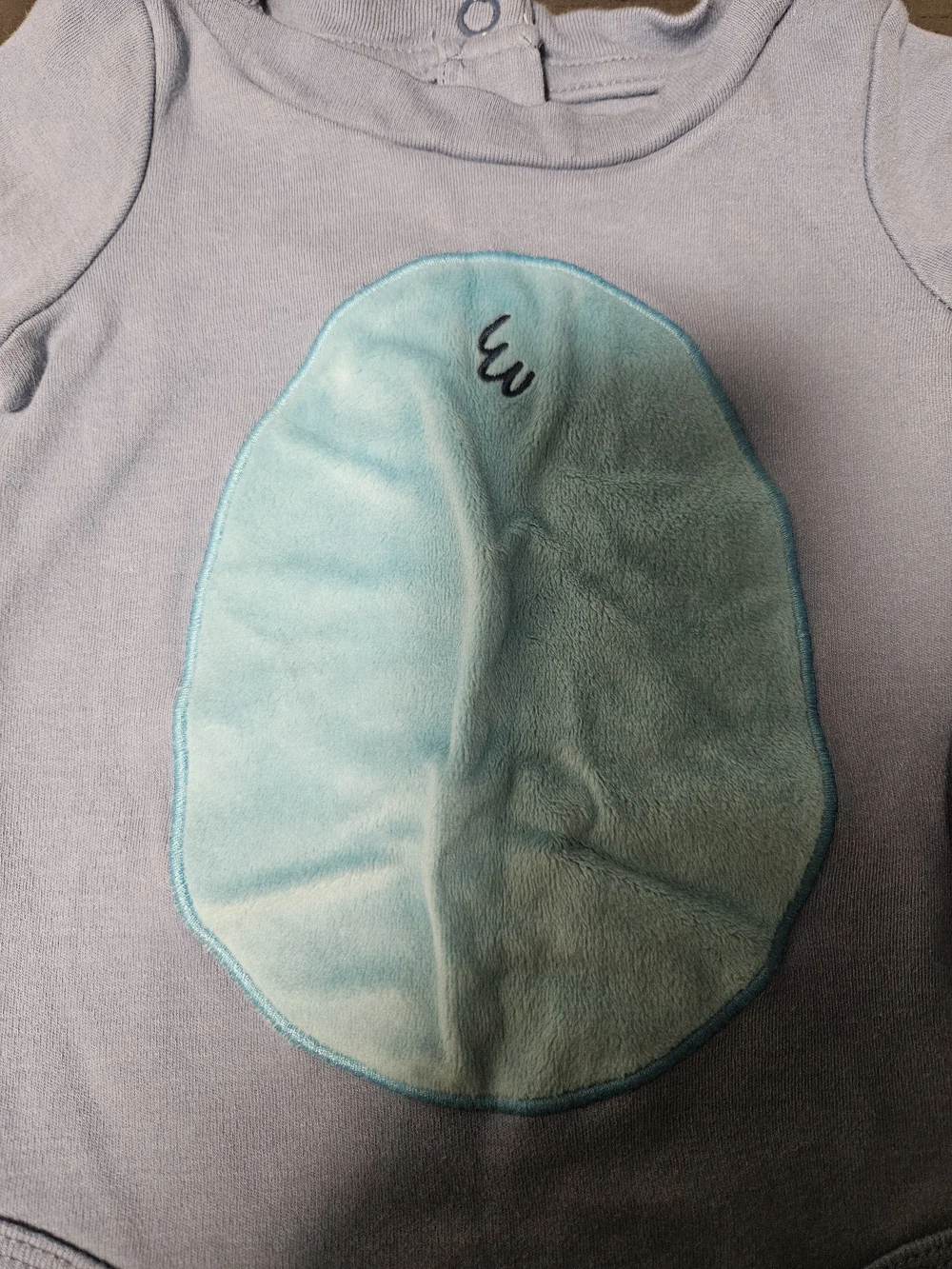 Disney Light Blue Stitch Bodysuit Set with Hat and Booties